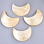 Natural Yellow Shell Big Pendants, Moon