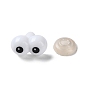 Plastic Craft Doll Eyes, Feet Cone Studs, with Plastic Pins