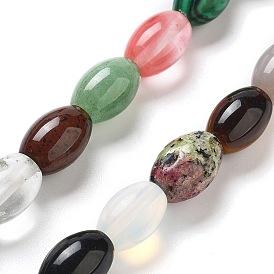 Mixed Gemstone Beads Strands, Rice