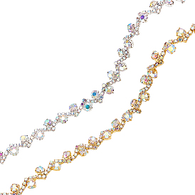 2шт. 2 цвета латунные стразы стразы цепочки, горный хрусталь чашка цепи