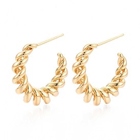 Серьги-гвоздики из латуни в форме завитка в форме буквы С, без никеля 