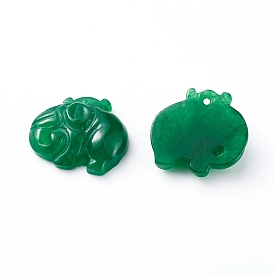 Natürliche myanmarische Jade / burmesische Jade Anhänger, gefärbt, Elefant