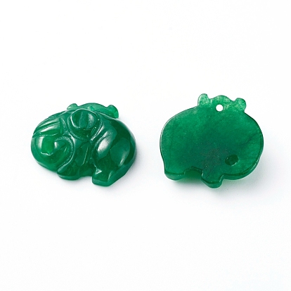 Natürliche myanmarische Jade / burmesische Jade Anhänger, gefärbt, Elefant