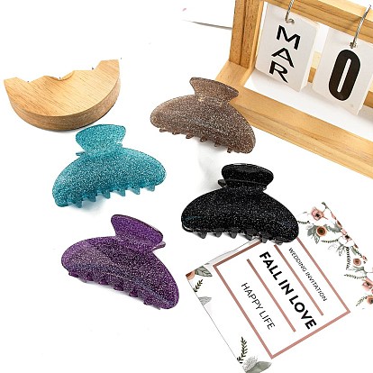 Заколки для волос из ПВХ с блестками, аксессуары для волос для женщин и девочек