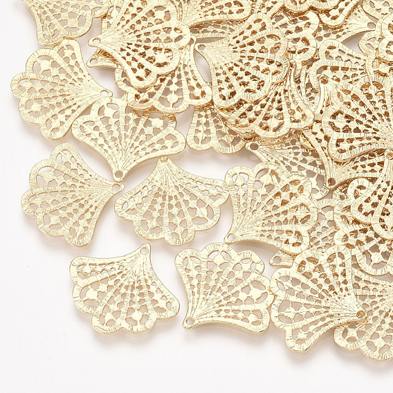 Латунные подвески, без кадмия, без никеля и без свинца, цветок, реальный 18 k позолоченный