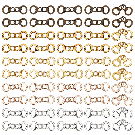 50 шт 5 цвета подвески из сплава в тибетском стиле, наручники