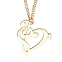 Alloy Pendant Necklaces, Heart with Musical Note