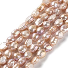 Natural Keshi Pearl Beads Strands, Cultured Freshwater Pearl, Baroque Pearls, Two Side Polished, Grade 3A+