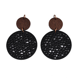 Древесины подвески, с железным кольцом, плоско-круглые