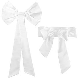 Съемный бархатный бант, с полиэстеровой оберткой вокруг пояса