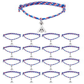 24шт. браслеты с подвесками из сплава, браслеты из полиэстера и спандекса для мужчин и женщин, бейсбольной битой