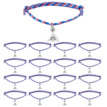 24шт. браслеты с подвесками из сплава, браслеты из полиэстера и спандекса для мужчин и женщин, бейсбольной битой