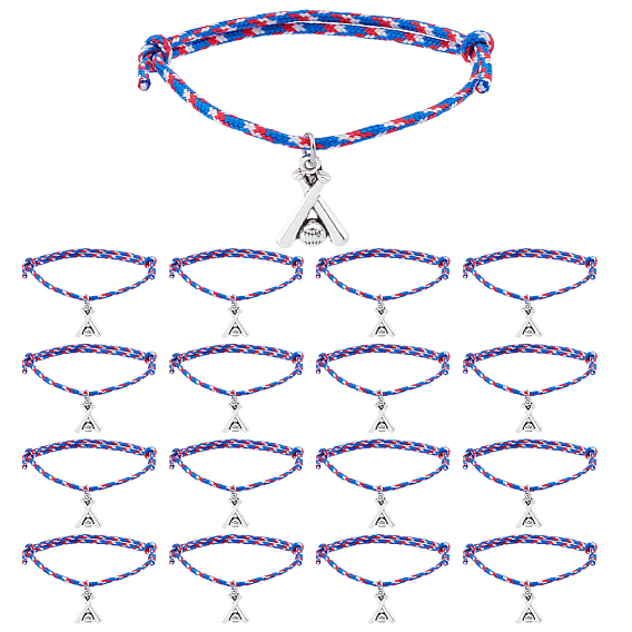 24шт. браслеты с подвесками из сплава, браслеты из полиэстера и спандекса для мужчин и женщин, бейсбольной битой