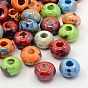 Handmade Porcelain Beads, Pearlized, Rondelle