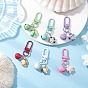 6 шт. подвеска в виде черепахи из искусственной бирюзы и железного колокольчика, с поворотными застежками сплава