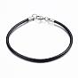 Leather Cord Bracelet Making, with 304 Stainless Steel Findings