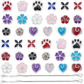 Ювелирные изделия, включая 2шт. латунных браслетов в европейском стиле для изготовления браслетов, 50шт европейские шарики