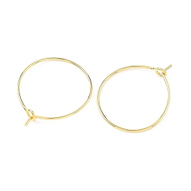SHEGRACE Brass Hoop Earring Findings, Wine Glass Charm Rings, Cadmium Free & Nickel Free & Lead Free