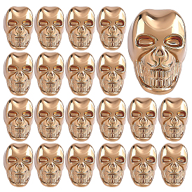 20шт. шт. пуговицы из сплава, череп, 1-луночное