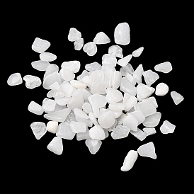 Natural White Jade Beads, Chip, No Hole/Undrilled