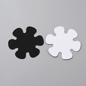 Rubber & Plastic Non-slip Stickers, with Scraper Tool, Flower Shape