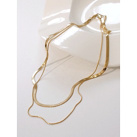 Minimalist Double-layer Snake Bone Necklace - Simple and Elegant