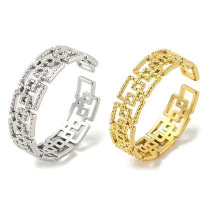 304 brazalete abierto de acero inoxidable, rectángulo vacío