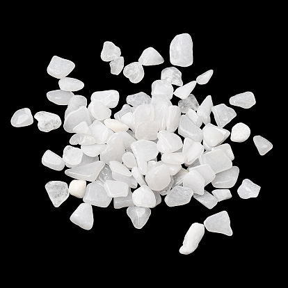 Natural White Jade Beads, Chip, No Hole/Undrilled
