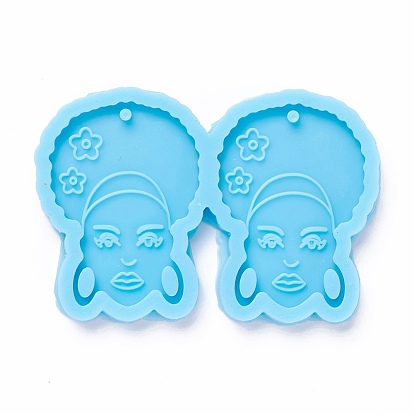 Moules de statue en silicone pendentif bricolage, pour création de la boucle d'oreille , moules de résine, pour la résine UV, fabrication de bijoux en résine époxy, femme
