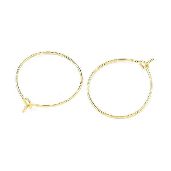 SHEGRACE Brass Hoop Earring Findings, Wine Glass Charm Rings, Cadmium Free & Nickel Free & Lead Free