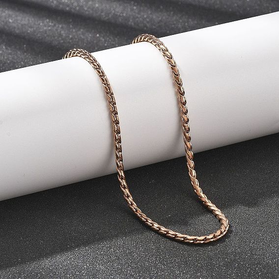 3мм 304 ожерелья из нержавеющей стали в виде змеевидной цепи для женщин