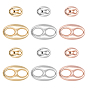 12Pcs 6 Style Eco-Friendly Brass Links Connectors,  Long-Lasting Plated, Cadmium Free & Lead Free, Oval