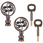 4Pcs 2 Style Brass Table Lamp Decorative Accessories, Mixed Shape