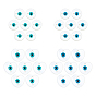 80Pcs 4 Style Freshwater Shell Links Connectors, with Enamel, Mixed Shapes