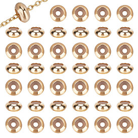 80 латунные бусины шт., с резиновой, рондель, ползунки