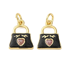 Латунные микро проложить кубического циркония подвески, подвески для сумочек, с эмалью, с целью перехода в кольце, без кадмия и без свинца, стойки покрытие, долговечный