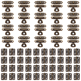 20 устанавливает замки с железными защелками, шкатулка застежка, с 40 комплектами соединителей для стыковых петель