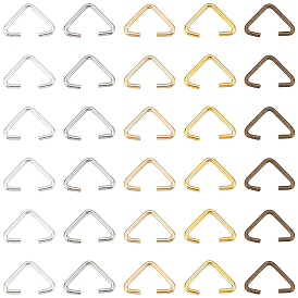 600шт 5 цвета железные треугольные кольца, застежка-молния, подходит для просверленных бусин, тесьма, обвязочные мешки