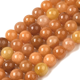 Natural Red Aventurine Beads Strands, Round