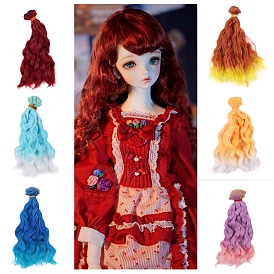 Plastic Long Curly Hair Doll Wig Hair, for DIY Girls BJD Makings Accessories