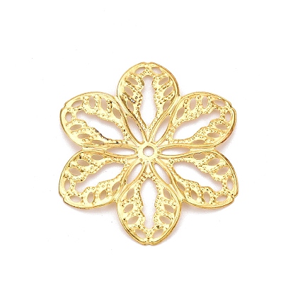 Железные звенья, гравированные металлические украшения, цветок