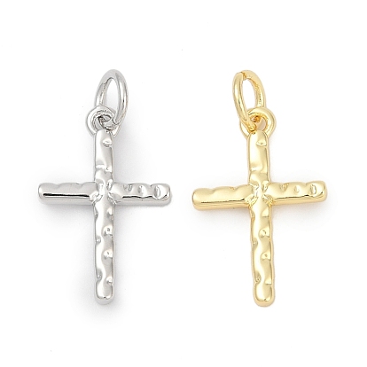 Латунные подвески, крест прелести, долговечный, без свинца и без кадмия, стойки покрытие, с целью перехода в кольце