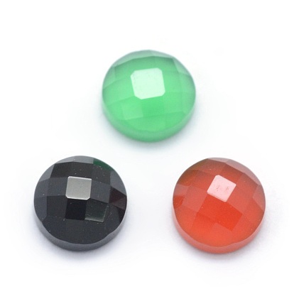 Natürlichen Edelstein Cabochons, facettiert, Halbrund