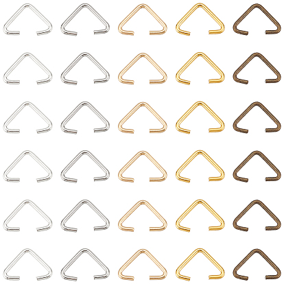 600шт 5 цвета железные треугольные кольца, застежка-молния, подходит для просверленных бусин, тесьма, обвязочные мешки