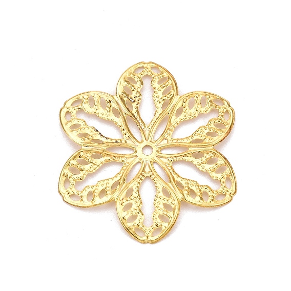 Железные звенья, гравированные металлические украшения, цветок