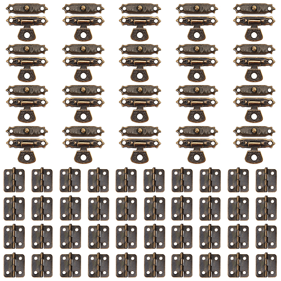20 устанавливает замки с железными защелками, шкатулка застежка, с 40 комплектами соединителей для стыковых петель