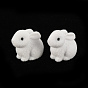 Flocky Plastic Beads, Half Drilled Beads, Rabbit