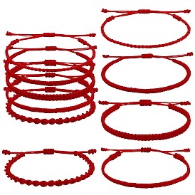 5шт 5 набор плетеных браслетов из нейлоновой нити, браслеты дружбы для женщин