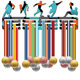 Настенная вешалка для медалей с печатью из железа, с винтами