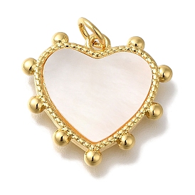 Стойки с латунными подвесками из ракушек, подвески-сердечки с кольцами-прыгунами, долговечный, без свинца и без кадмия